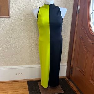 Bar III long LIME/BLACK dress